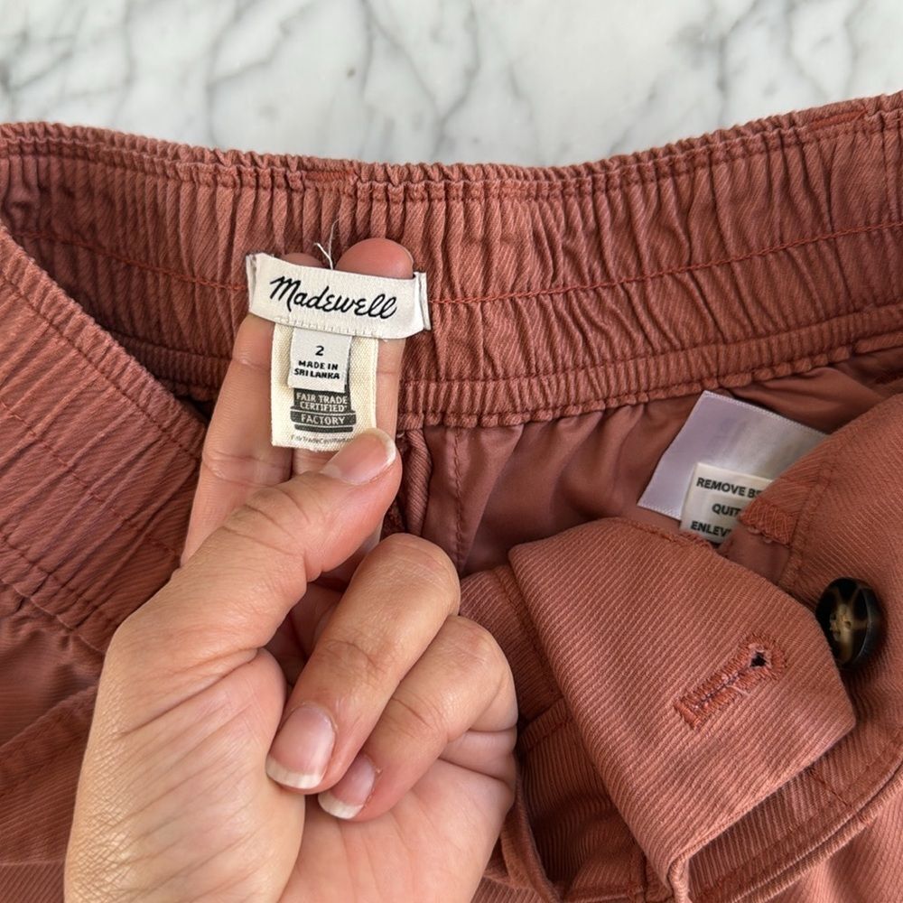 MADEWELL The Neale Short in Drapeweave Dried Rose Sz 2 - Picture 4 of 12